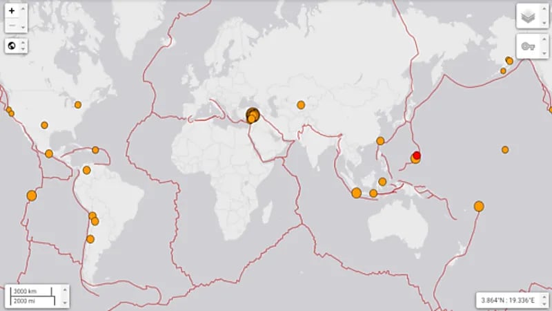 زلازل تجتاح مناطق عدة منذ ساعات الصباح الأولى