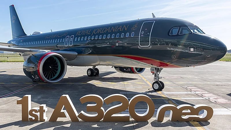 الخطوط الملكية الأردنية تستلم أولى طائراتها من طراز A320neo