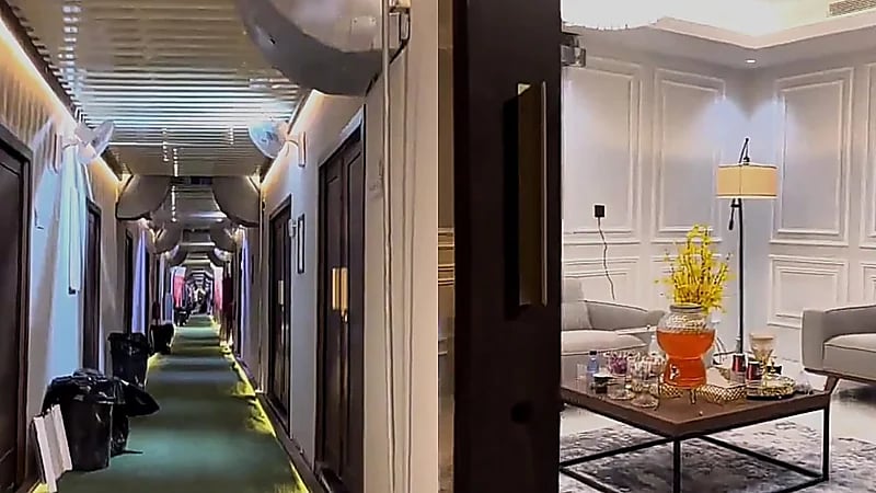 تجهيزات متقدمة وجلسات راقية بمخيمات منى لراحة ضيوف الرحمن .. فيديو