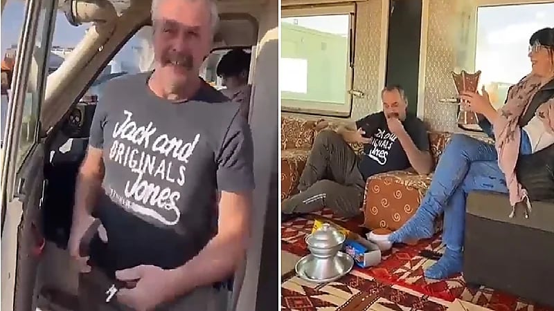 بالفيديو.. شباب سعوديون يستضيفون سائحا ألمانيا وزوجته