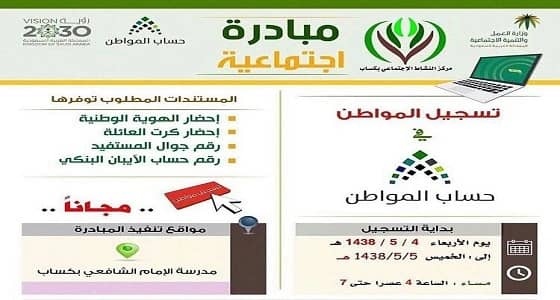 مركز النشاط الإجتماعي بكساب يسجل المواطنين مجاناً