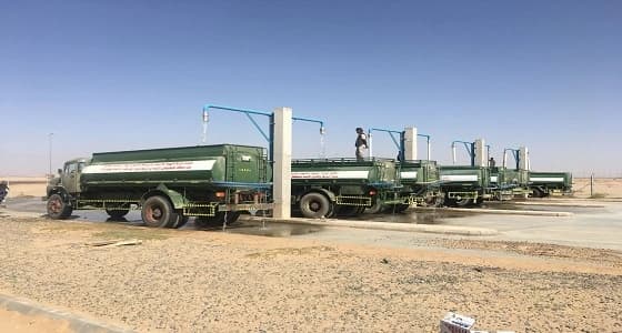 بالصور.. بدء تشغيل محطة توزيع المياه المحلاة في تثليث