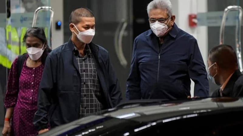 رئيس سريلانكا السابق يصل بانكوك بعد انتهاء إقامته في سنغافورة