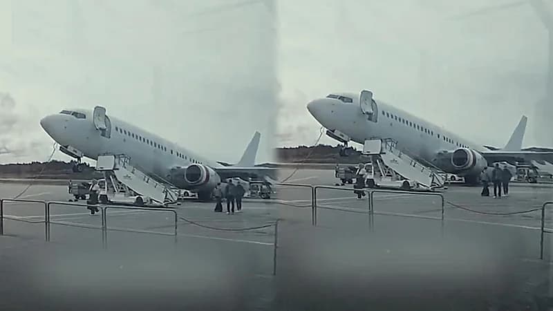 انقلاب طائرة بسبب الوزن الزائد من جهة الذيل.. فيديو