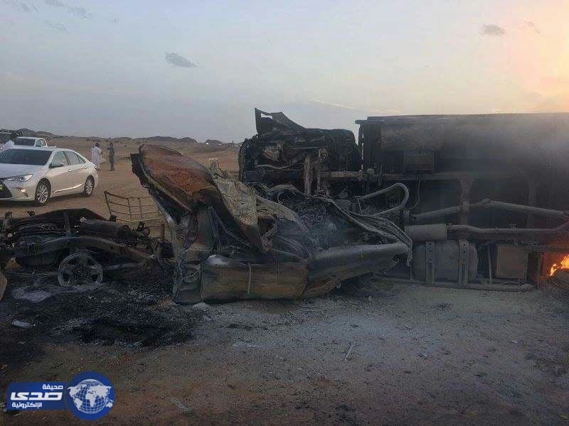 تصادم ثلاث سيارات يودي بحياة 4 أشخاص على طريق " بيشة- الرين "