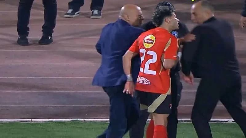 مدرب بيراميدز يدخل في مشادة مع إمام عاشور