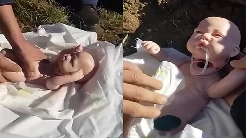 امرأة تخدع زوجها بحمل وهمي ودميتين