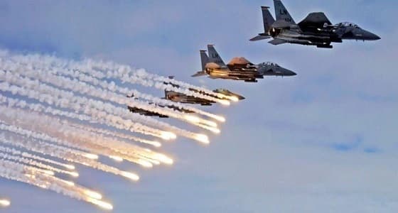 التحالف يشن غارتين على مواقع حوثية بتعز